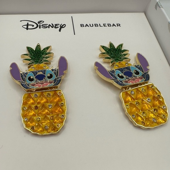 BaubleBar Disney Stitch Pineapple Earrings NIB - Picture 6 of 9